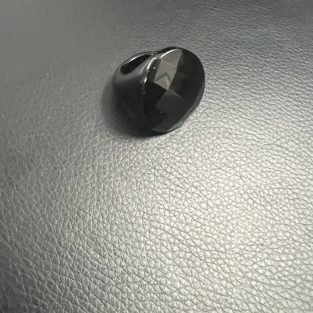 Black Faceted Chunky Ring